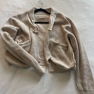 We The Free Cream Chunky Knit Cardigan